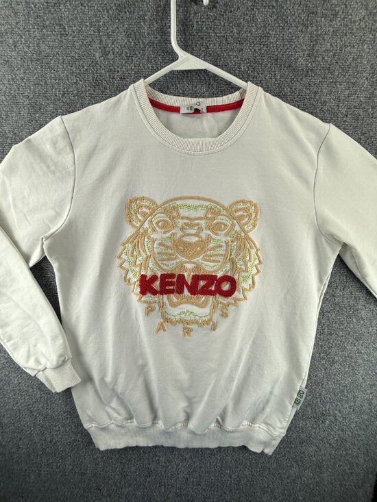 KENZO Other - KENZO Sweatshirt Pullover Graphic Print Long Sleeve White Tiger Logo Stretch